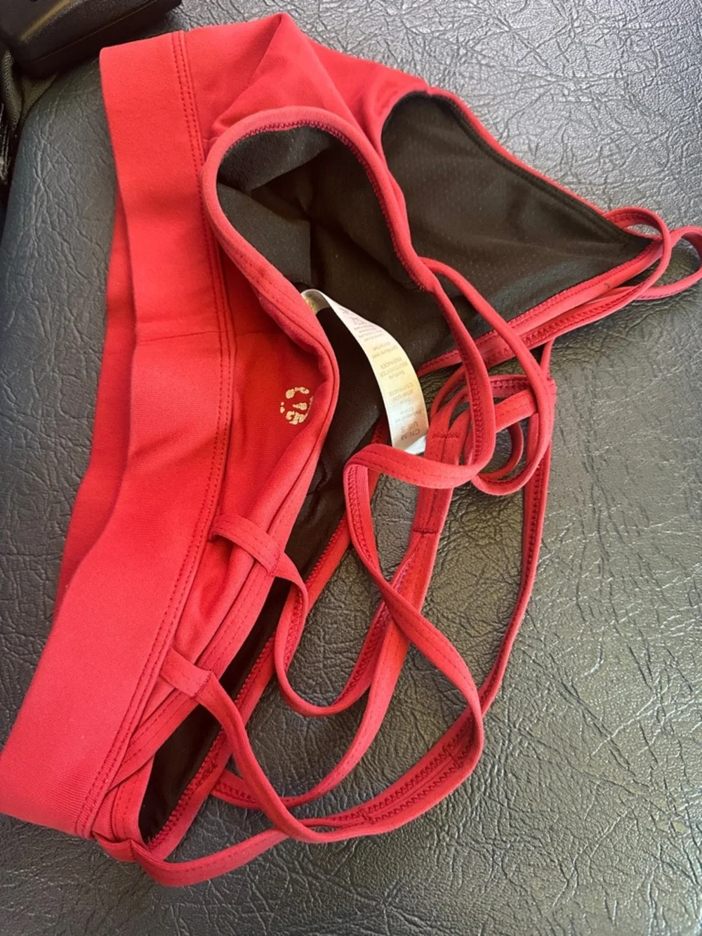 lululemon athletica Red Strappy Sports Bra